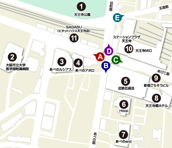 大阪南の玄関口として、発展しつづける「天王寺エリア」を周辺マップと写真でご紹介！
