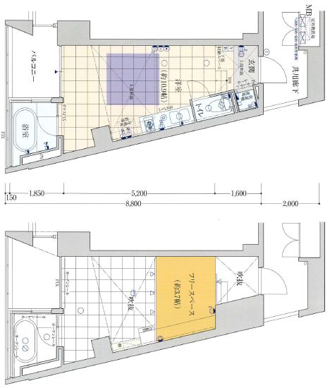 【是空TENNOJI(ぜくう天王寺)】の間取り図