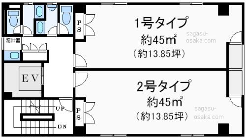 【天王寺まつむらビル】の間取り図