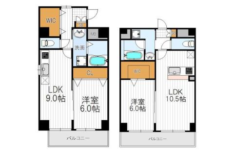 【1LDK南河堀町SOHO】の間取り図