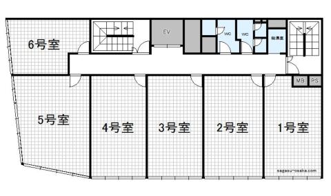 【大和上六ビル】の間取り図