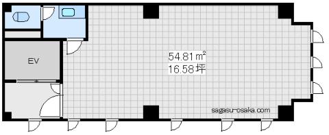 【阪南町2丁目貸事務所】の間取り図