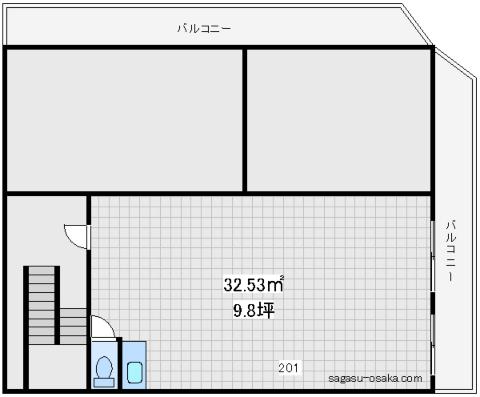 【昭和町２丁目　貸事務所】の間取り図