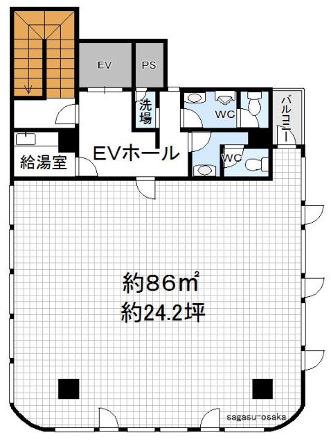 【メランジュ天王寺東】の間取り図