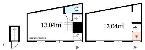 【松崎町2階3階店舗】の間取り図