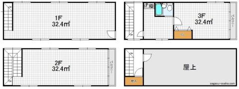 【茶臼山一棟テナントビル】の間取り図