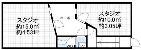 【悲田院町　倉庫・音楽スタジオ】の間取り図