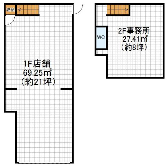 【阿倍野筋4飲食居抜き店舗】の間取り図