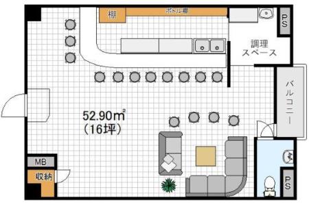 【Ｔａｉｇａビル】の間取り図