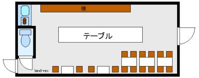 【四天王寺前夕陽ヶ丘駅　居抜物件】の間取り図