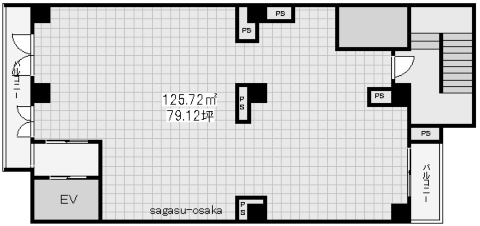 【四天王寺夕陽ヶ丘駅前店舗】の間取り図