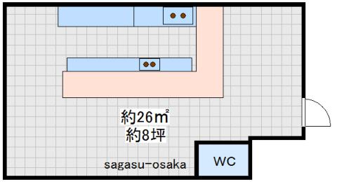 【四天王寺　ラーメン居抜き】の間取り図