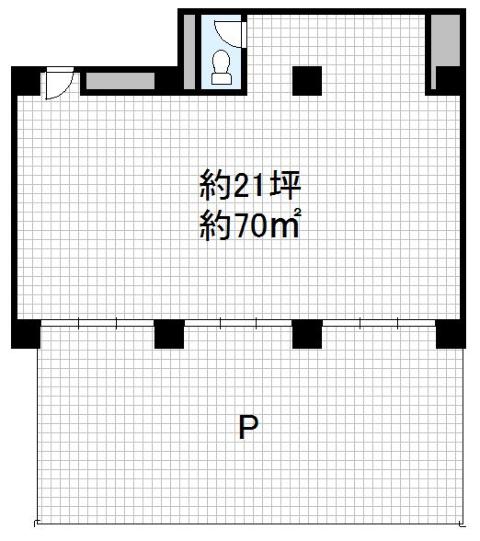【上本町駅　一階店舗事務所】の間取り図