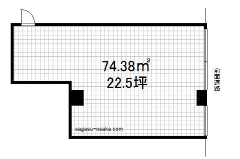 【美容室　一階居抜き店舗】の間取り図