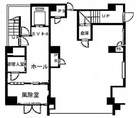 【エスポワール上汐　１階貸し店舗事務所】の間取り図