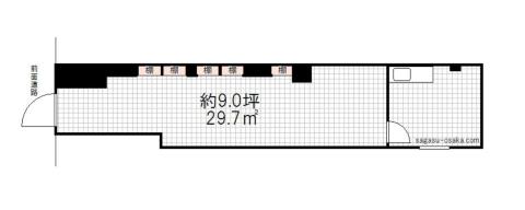 【カセタニビル　1階店舗】の間取り図