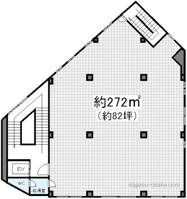 【新井ビル　2階・4階貸し店舗】の間取り図