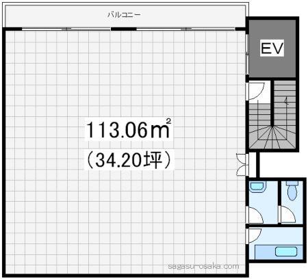 【新栄プロパティー桃谷】の間取り図