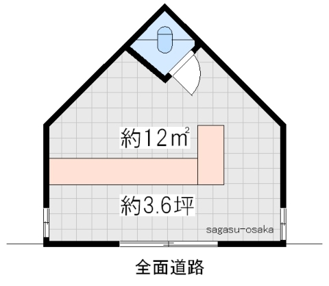 【寺田町居　酒屋居抜店舗】の間取り図