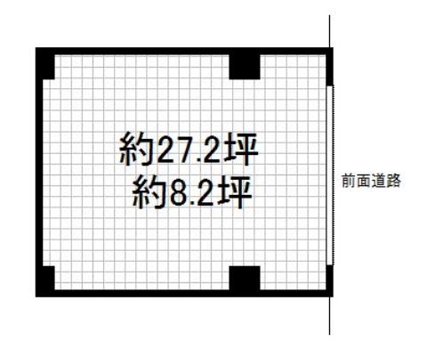 【勝山４丁目　一階貸し店舗】の間取り図