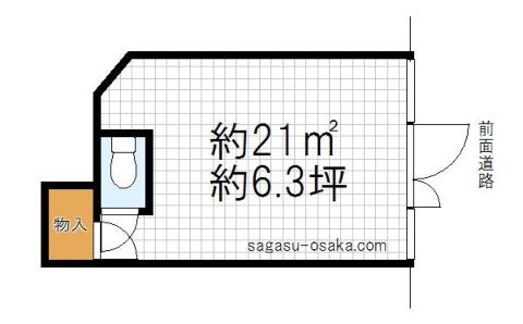 【パークヒルズ青山　１階店舗事務所】の間取り図