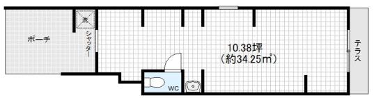 【田中邸 1階貸し店舗】の間取り図