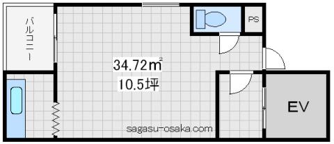 【シャガール西田辺】の間取り図