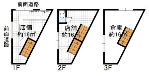 【文の里駅前店舗】の間取り図