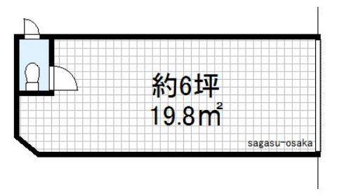 【文の里商店街　1階店舗】の間取り図