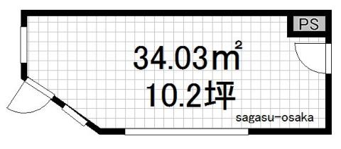 【文の里商店街近く　１階店舗】の間取り図