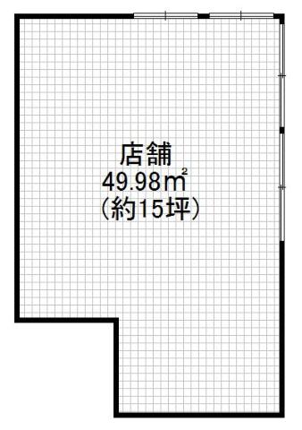 【西田辺南港通り沿い1階店舗】の間取り図