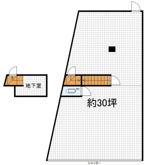 【あべの王子町商店街1階店舗】の間取り図