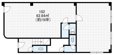 【ひかりビル １階店舗】の間取り図