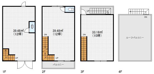 【東田辺　一棟貸し店舗事務所】の間取り図