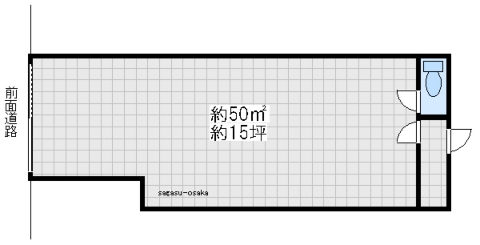 【美章園　美容院居抜店舗】の間取り図