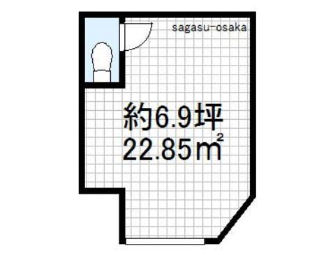 【河堀口駅　1階貸し店舗事務所】の間取り図