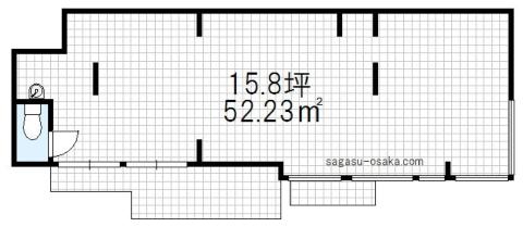 【杭全２丁目　貸し店舗】の間取り図