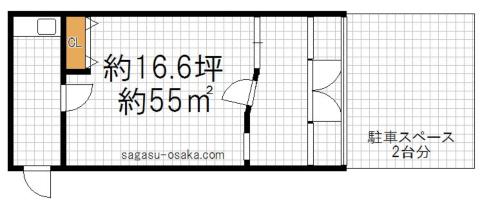 【美章園街道沿い　一階路面店舗】の間取り図